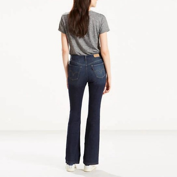 LEVI'S Classic Bootcut Jeans Denim Blue flare  - size 12 - Picture 3 of 8